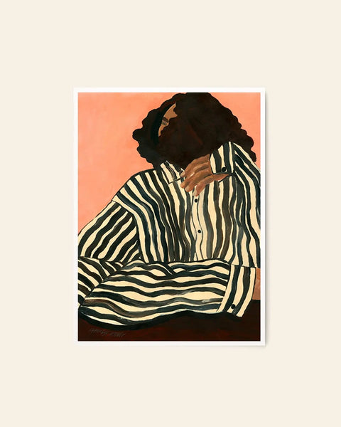 訳あり Poster The Club (50x70 Stripes Serene - Peterson Hanna 絵画