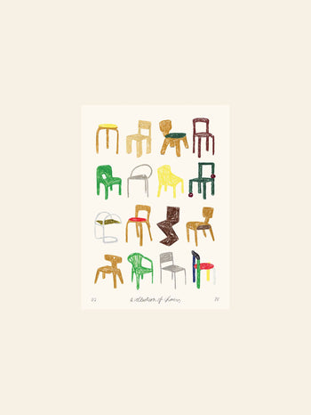 The Poster Club Isabelle Vandeplassche A Collection of Chairs (30x40) Poster