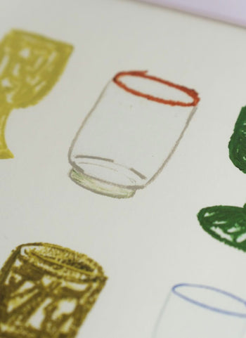 The Poster Club Isabelle Vandeplassche A Collection of Glasses (50x70) Poster