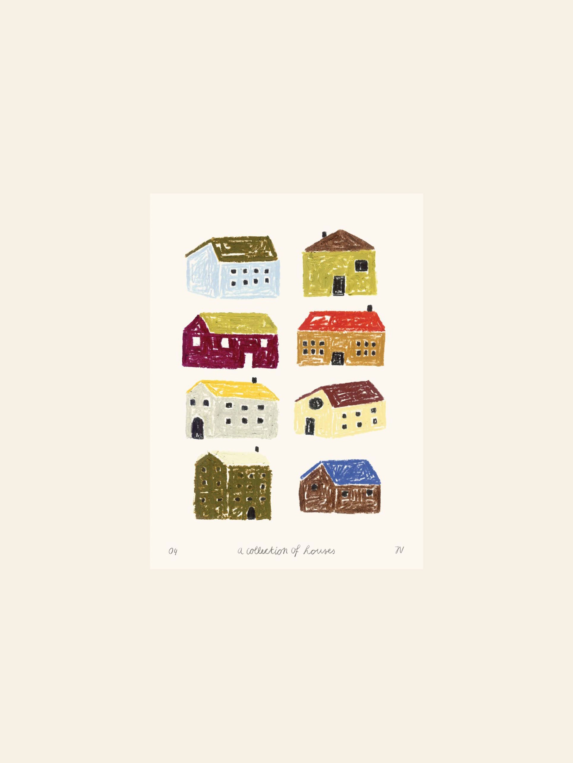 The Poster Club Isabelle Vandeplassche A Collection of Houses (30x40) Poster