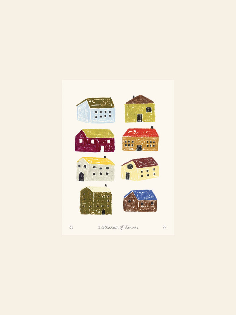 The Poster Club Isabelle Vandeplassche - A Collection of Houses (30x40) - Poster
