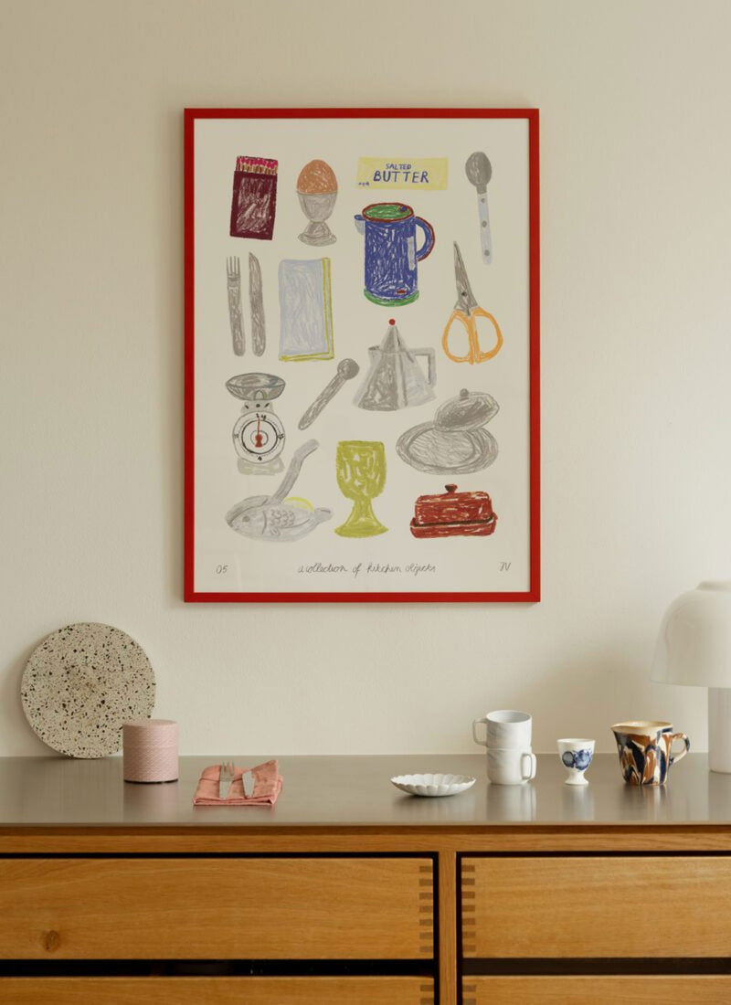 The Poster Club Isabelle Vandeplassche - A Collection of Kitchen Objects (50x70) - Poster