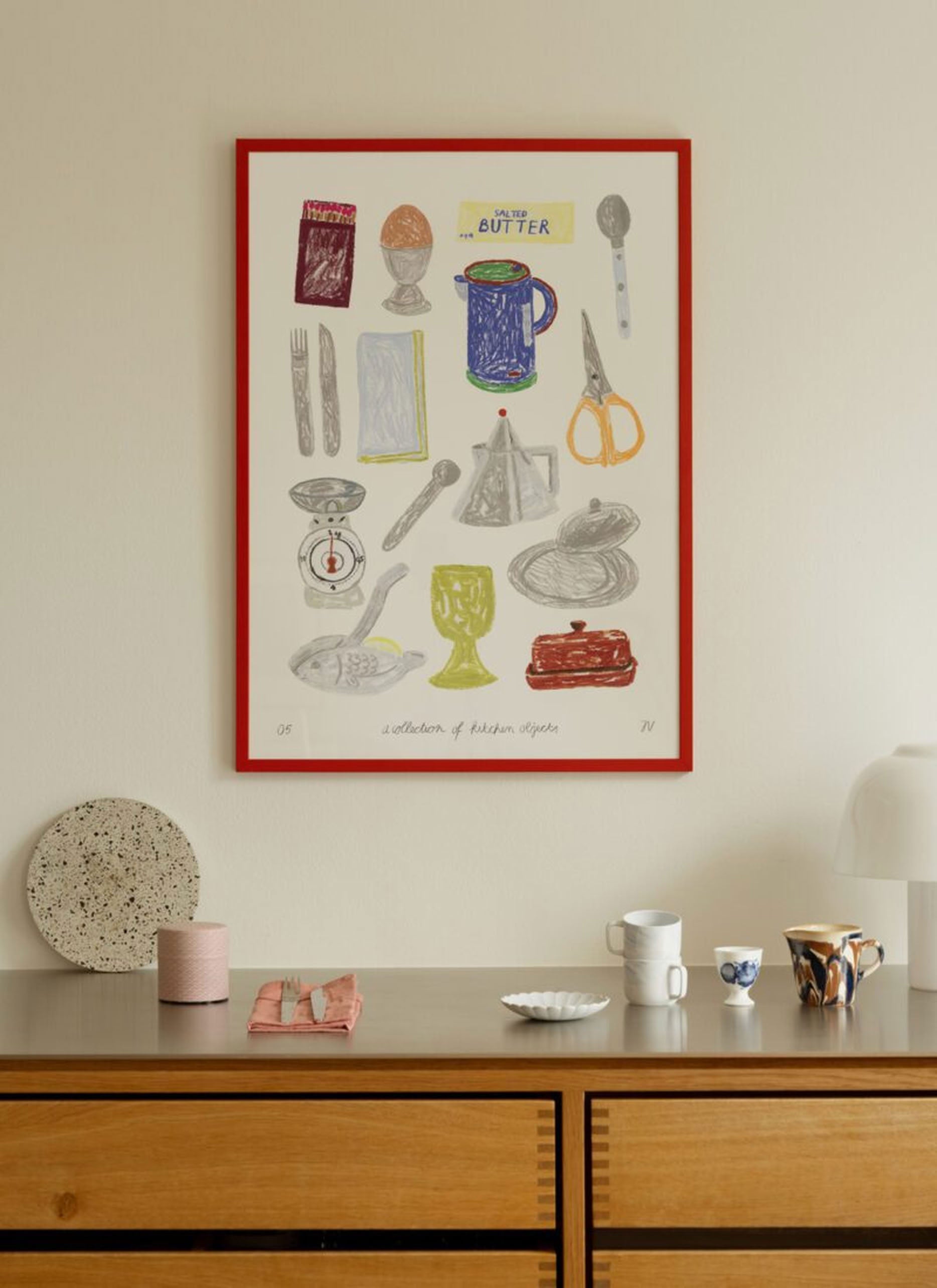 The Poster Club Isabelle Vandeplassche - A Collection of Kitchen Objects (50x70) - Poster