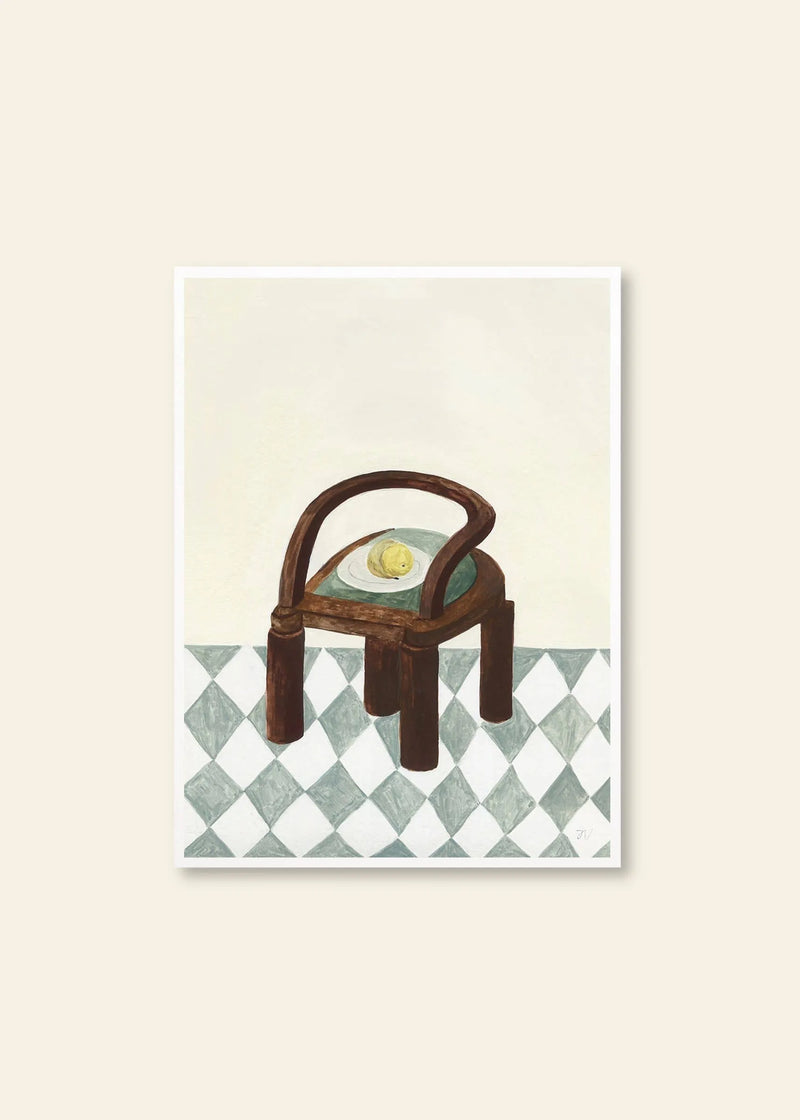 Isabelle Vandeplassche - Chair with Fruit (30x40)