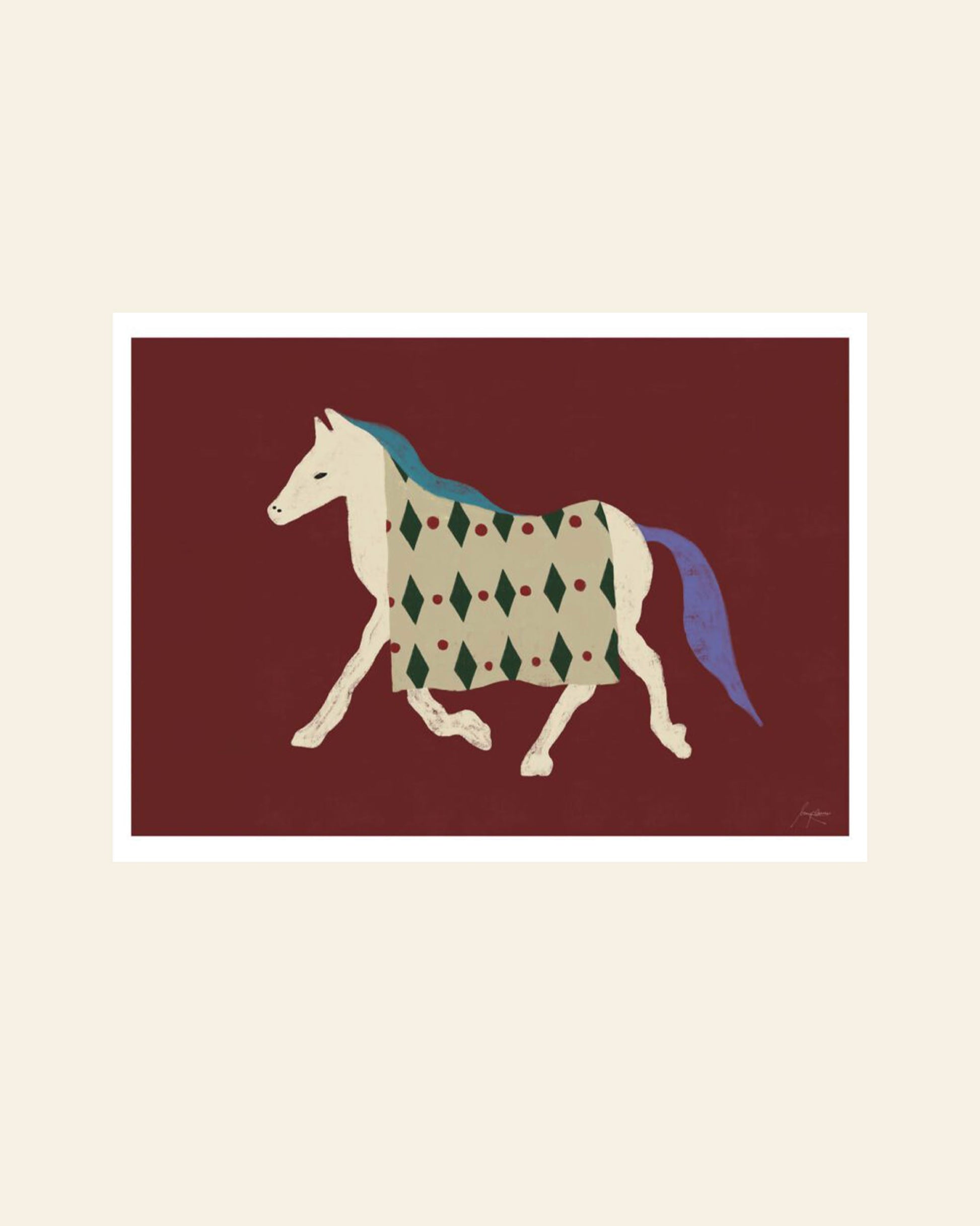 The Poster Club Lucrecia Rey Caro Horse Bordo (50x70) Poster