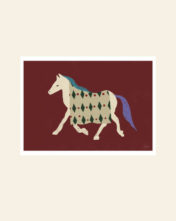 The Poster Club Lucrecia Rey Caro Horse Bordo (50x70) Poster