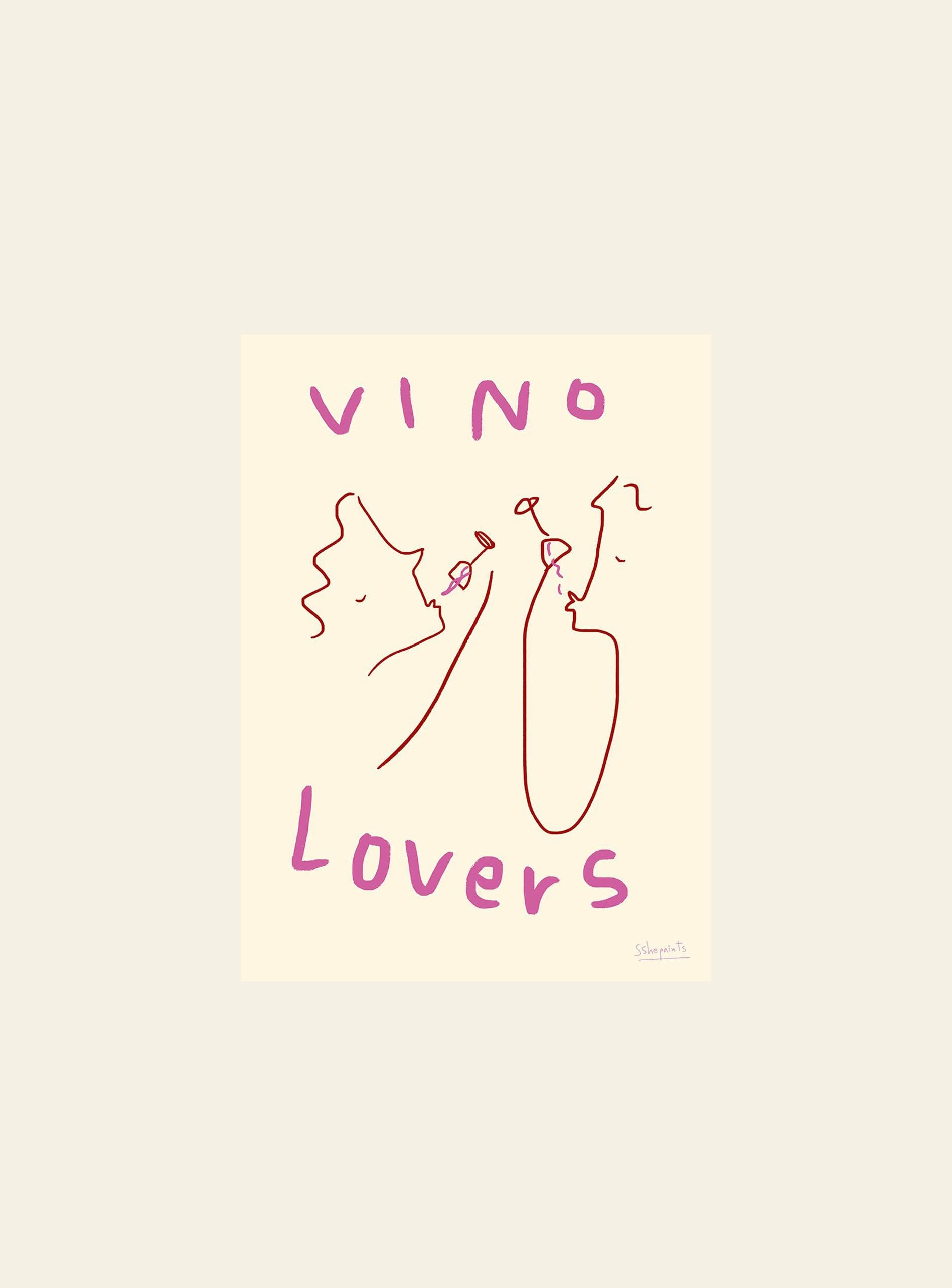 The Poster Club Ruby Hughes Vino Lovers (30x40) Poster