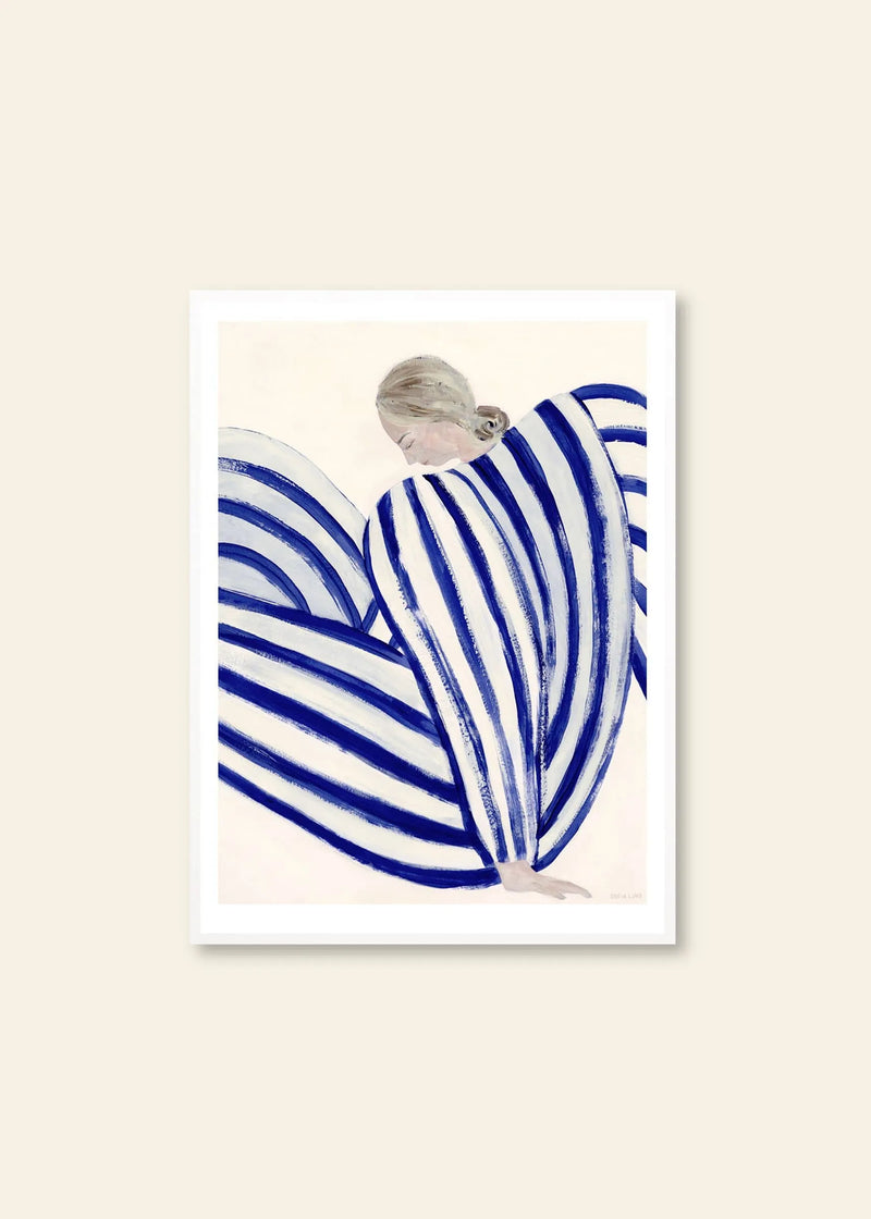 索菲亚·林德 - 协和式飞机上的蓝色条纹 (30x40)