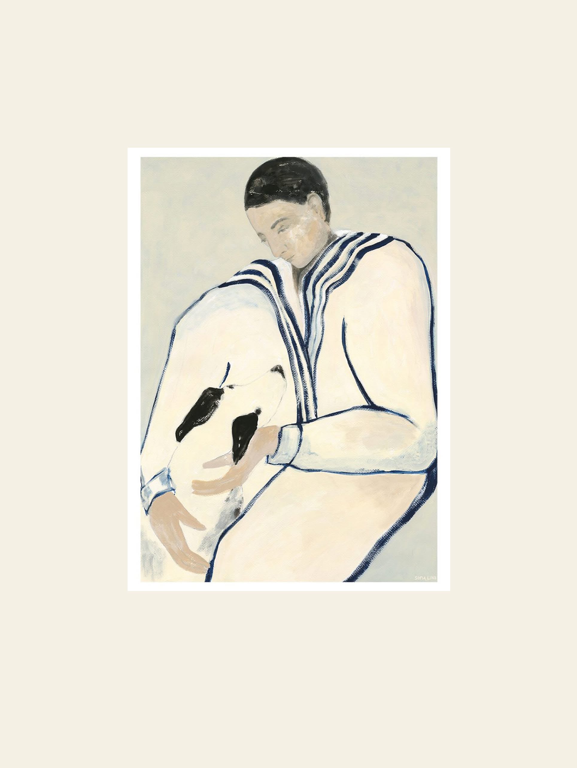The Poster Club Sofia Lind Man and Dog (30x40) Poster