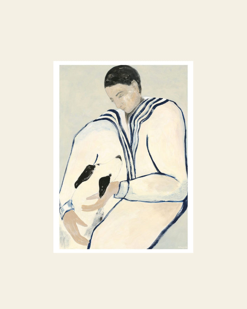 The Poster Club Sofia Lind - Man and Dog (50x70) - Poster