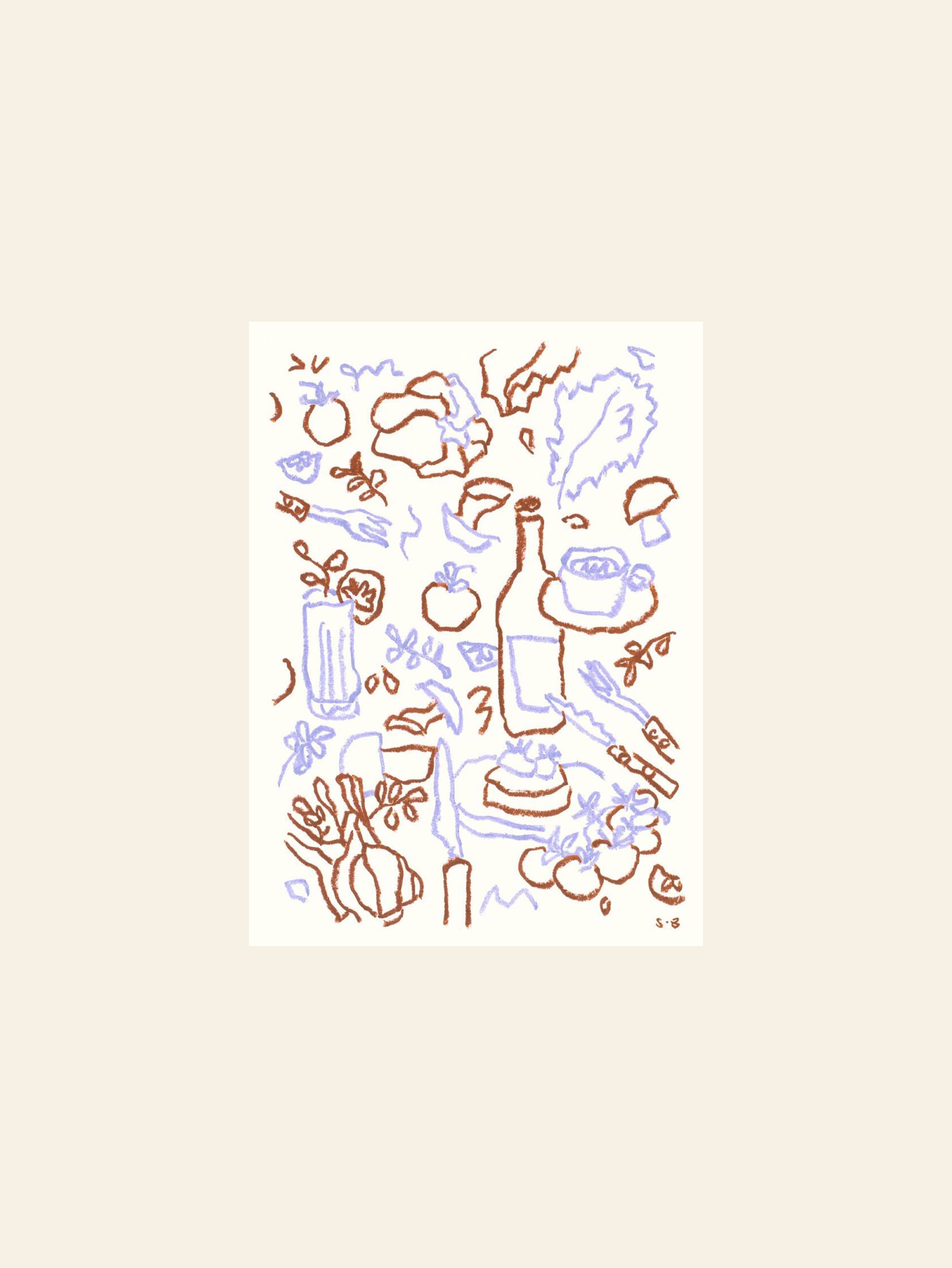 The Poster Club Steffi Bauer Cooking Session (30x40) Poster