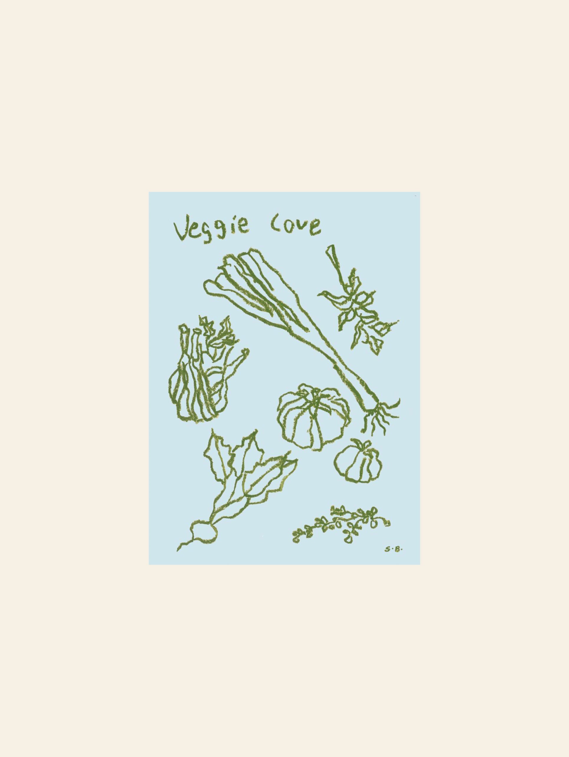 The Poster Club Steffi Bauer Veggie Love (30x40) Poster