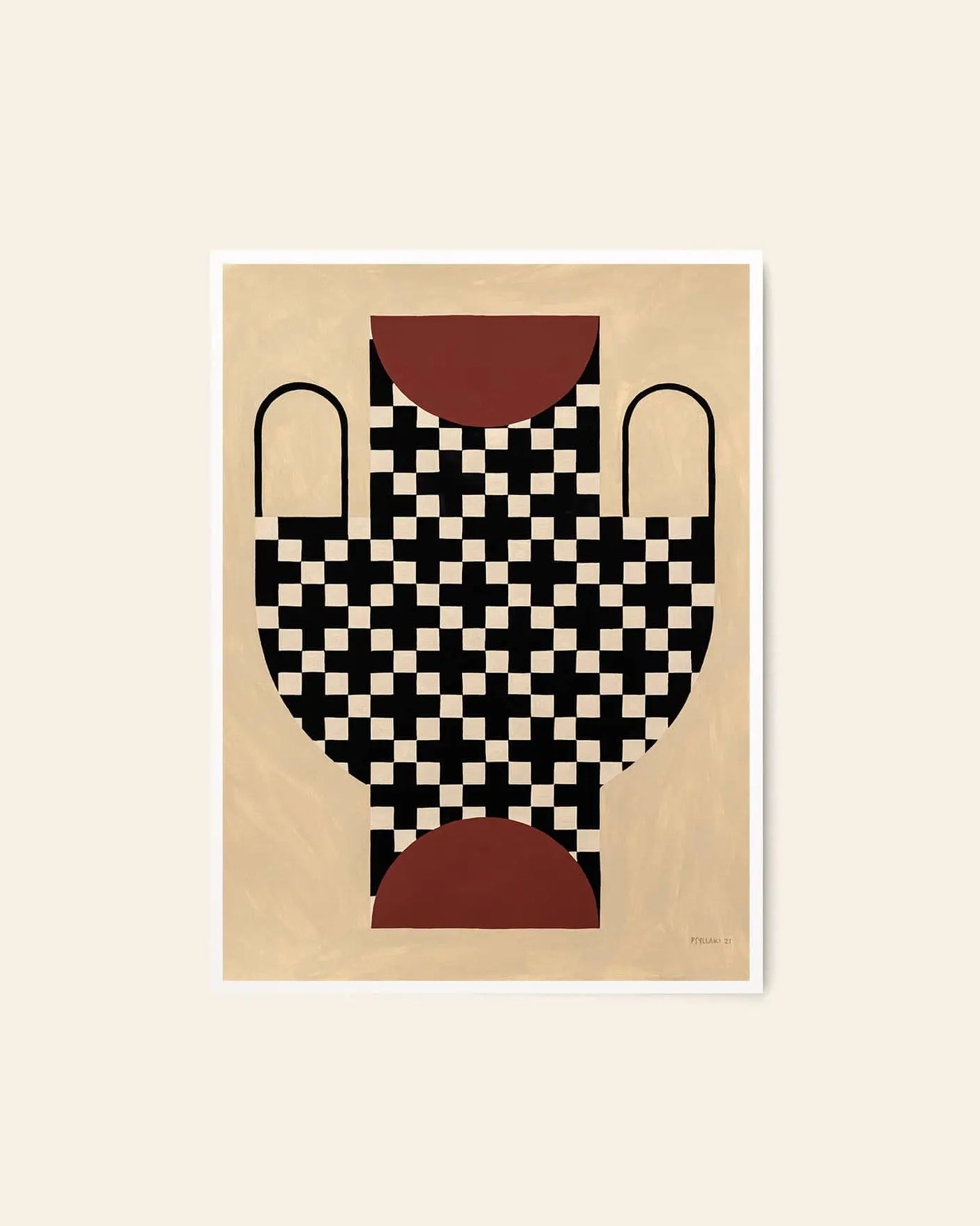 The Poster Club Studio Paradissi Vase With Cross Pattern 50x70 Poster