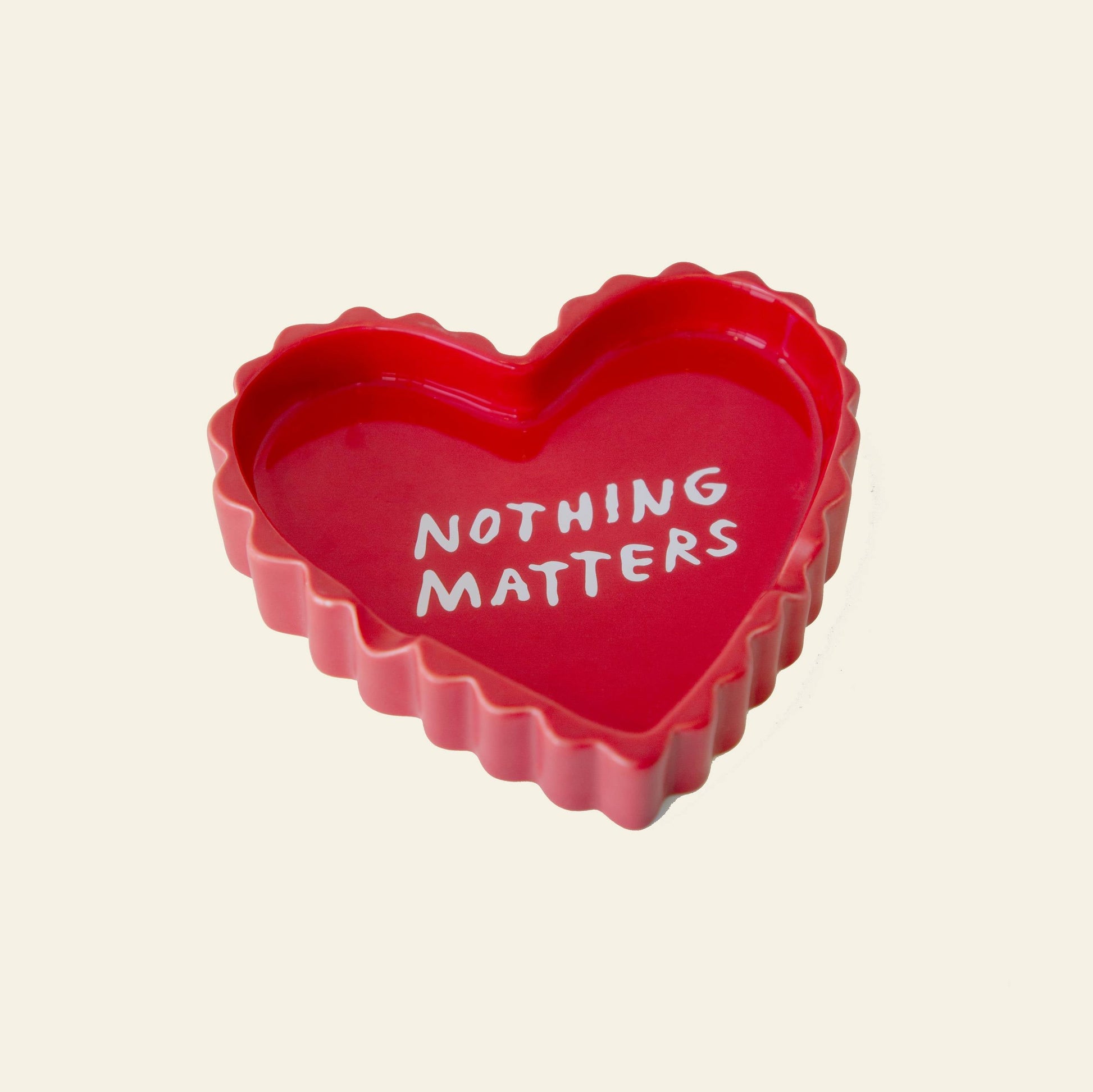 Third Drawer Down Adam JK Nothing Matters Ceramic Tray Red