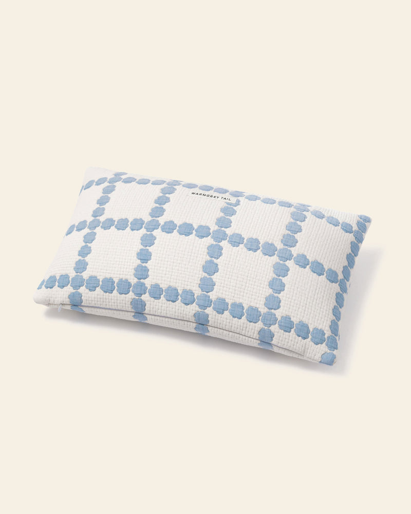 WARMGREY TAIL Blossom Check Cotton Modal Cushion & Pillow Case