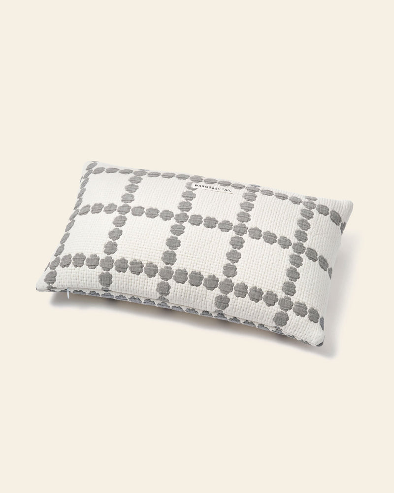 WARMGREY TAIL Blossom Check Cotton Modal Cushion & Pillow Case