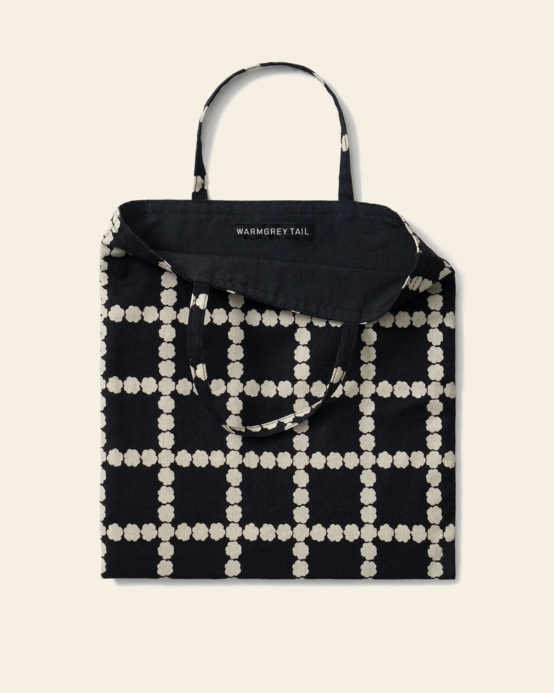 WARMGREY TAIL Blossom Check Mini Bag - Black