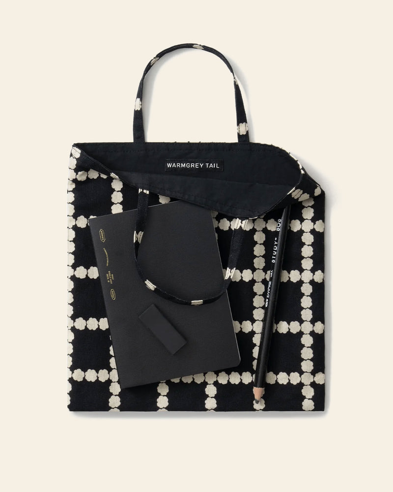 WARMGREY TAIL Blossom Check Mini Bag - Black