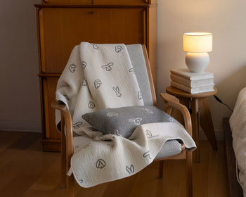 WARMGREY TAIL Bunny Bunny Cotton Modal Cushion & Pillow Case Warmgrey Base