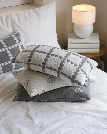 WARMGREY TAIL Bunny Bunny Cotton Modal Cushion & Pillow Case Warmgrey Line