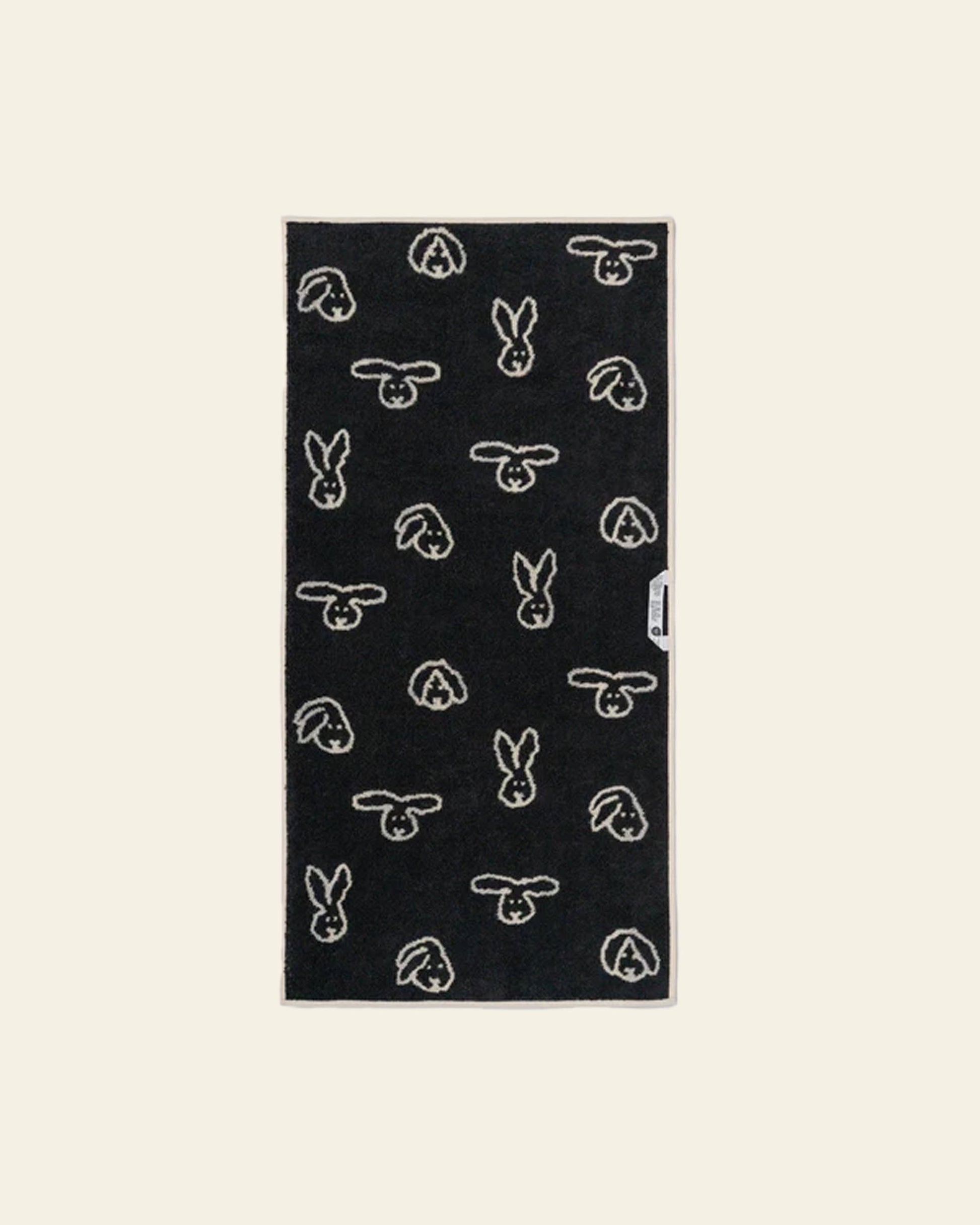 WARMGREY TAIL Bunny Bunny Face Towel Grey Stripe