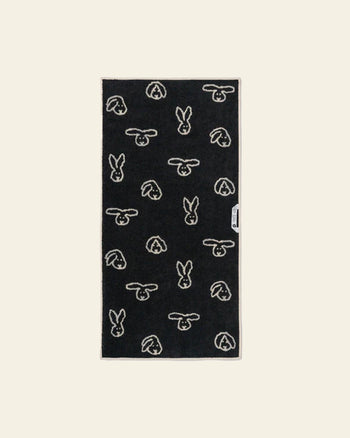 WARMGREY TAIL Bunny Bunny Face Towel Grey Stripe
