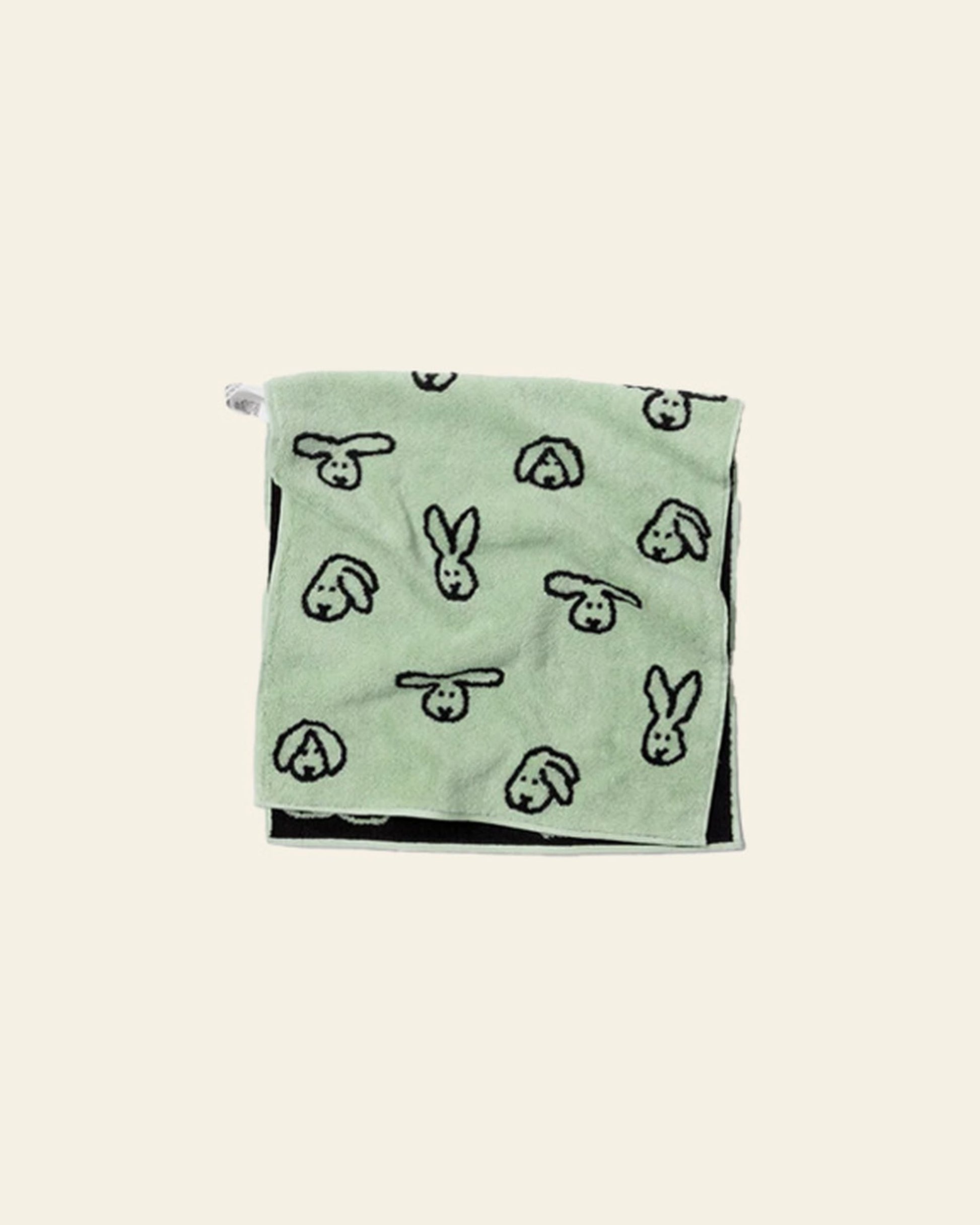 WARMGREY TAIL Bunny Bunny Face Towel Mint