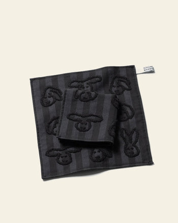 WARMGREY TAIL Bunny Bunny Hand Cloth Black