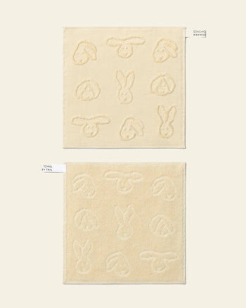 WARMGREY TAIL Bunny Bunny Hand Cloth Ivory