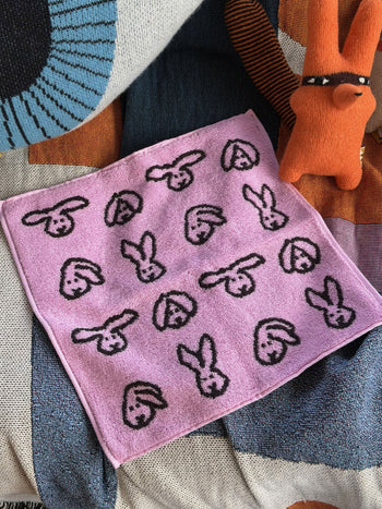 WARMGREY TAIL Bunny Bunny Hand Towel Pink