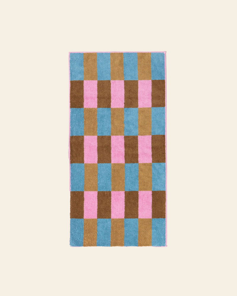 WARMGREY TAIL Check Face Towel