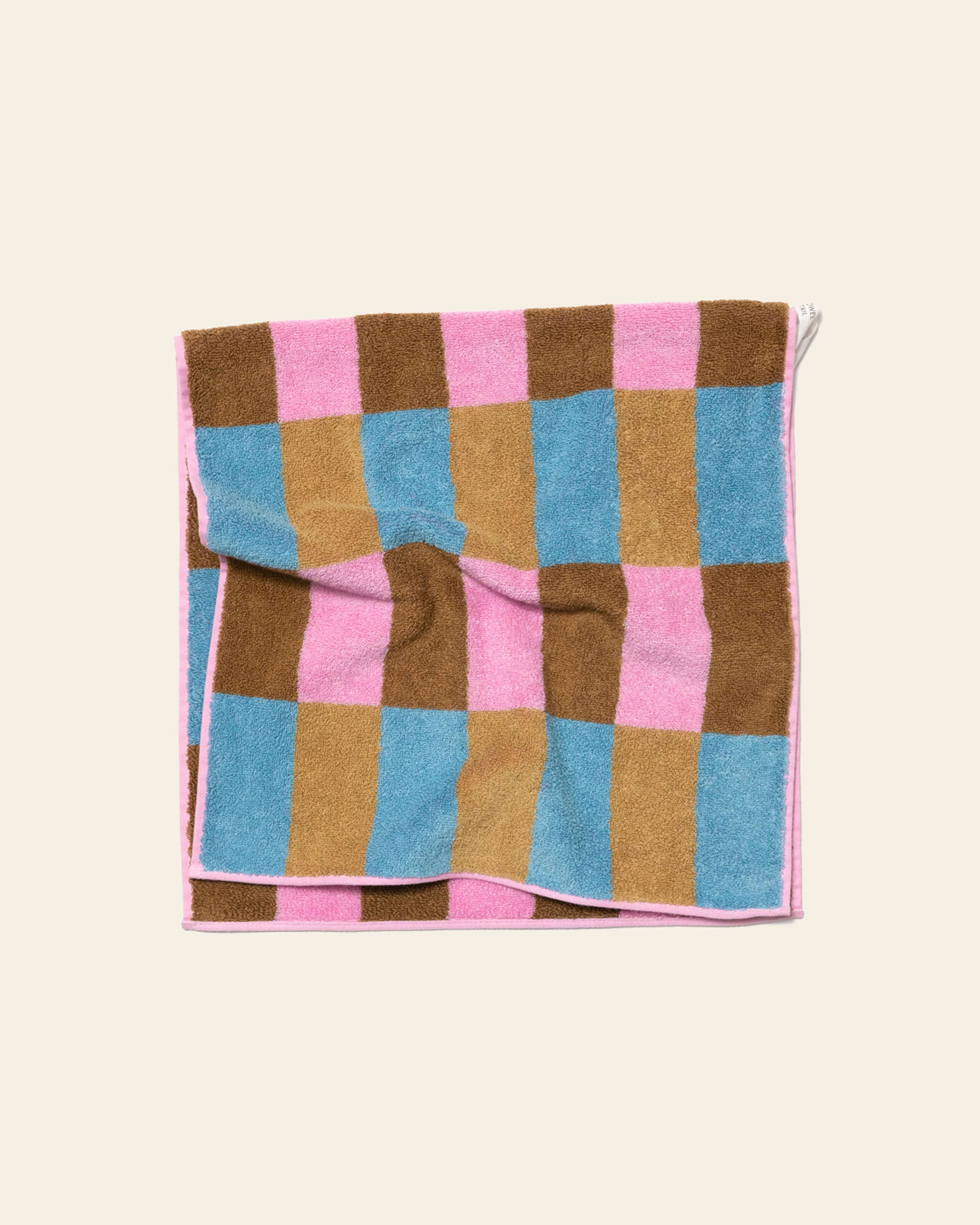 WARMGREY TAIL Check Face Towel