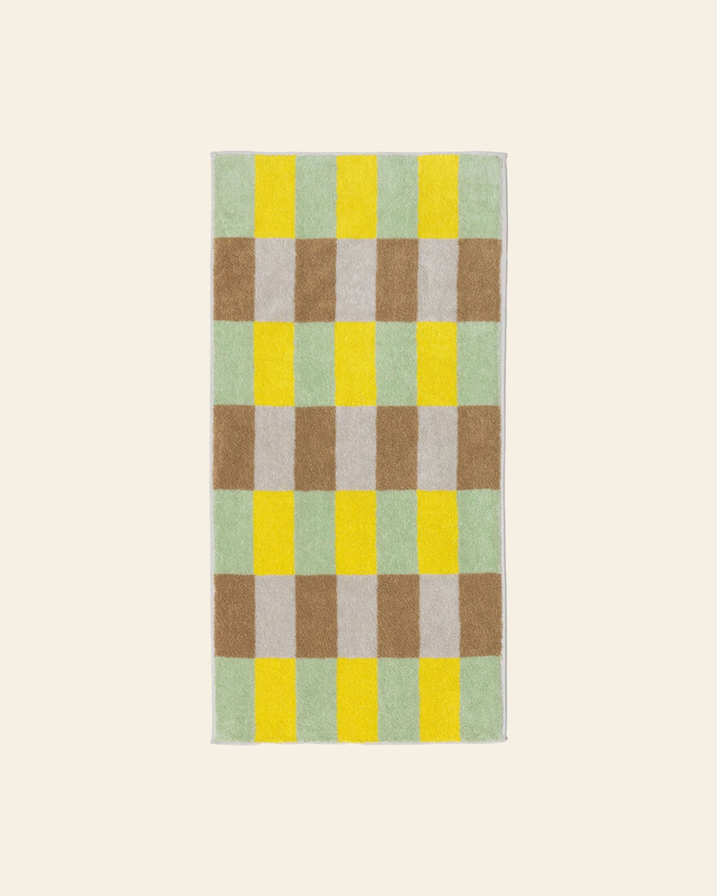 WARMGREY TAIL Check Face Towel