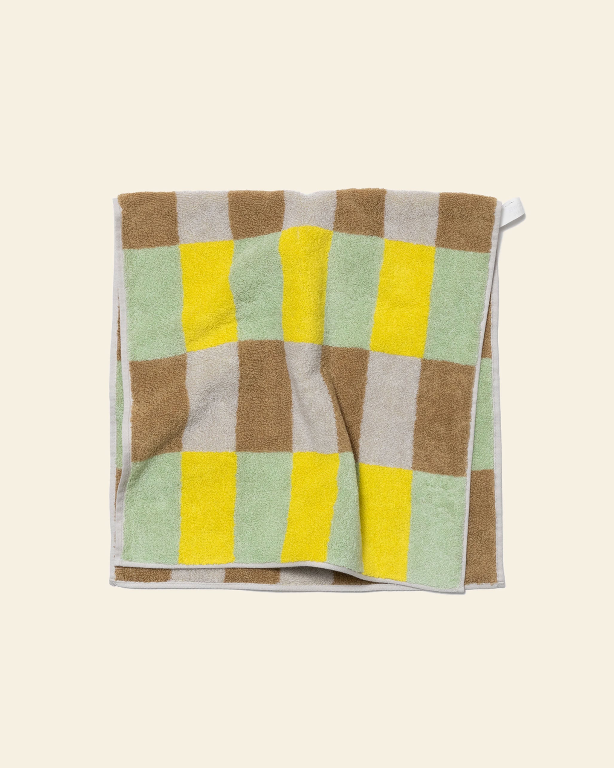 WARMGREY TAIL Check Face Towel