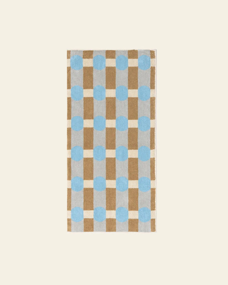 WARMGREY TAIL Dot Check Face Towel