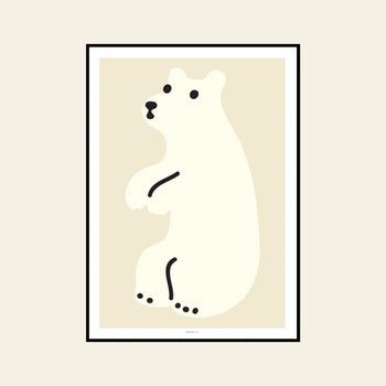 WARMGREY TAIL Huggy Bear Cream Poster (30x40)