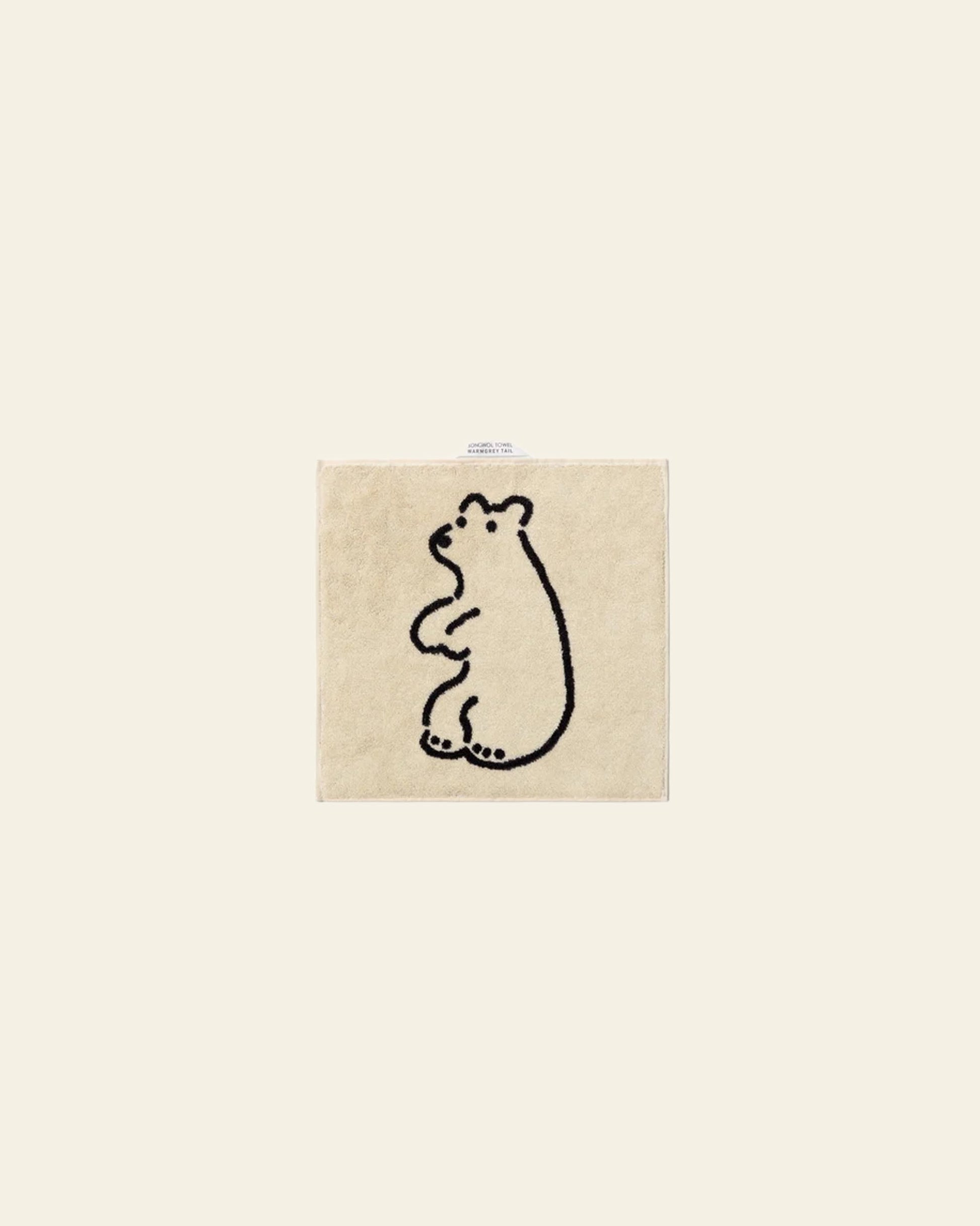 WARMGREY TAIL Huggy Bear Hand Towel Cream