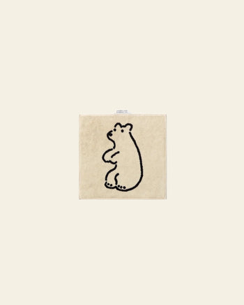 WARMGREY TAIL Huggy Bear Hand Towel Cream