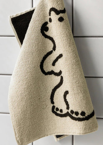 WARMGREY TAIL Huggy Bear Hand Towel Cream
