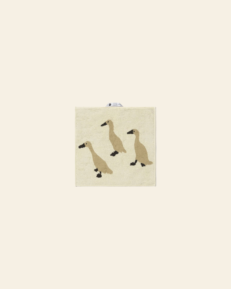 WARMGREY TAIL Indian Runner Ducks Hand Towel - Cream