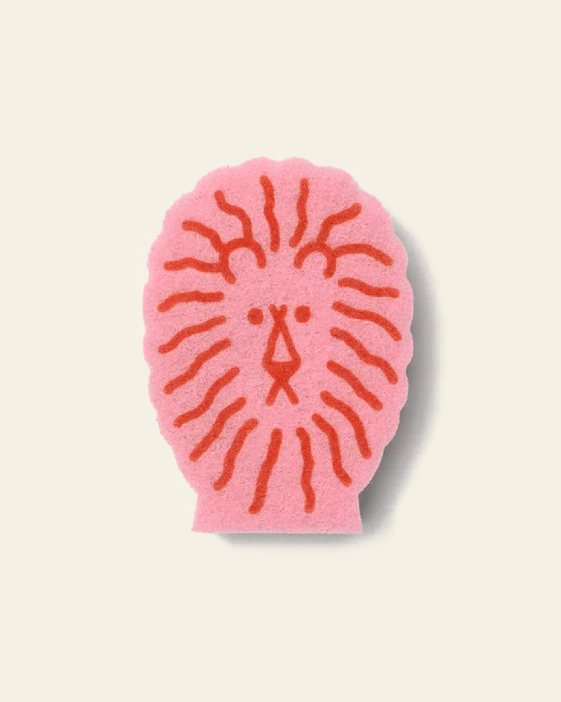 WARMGREY TAIL Lion Dish Sponge Red