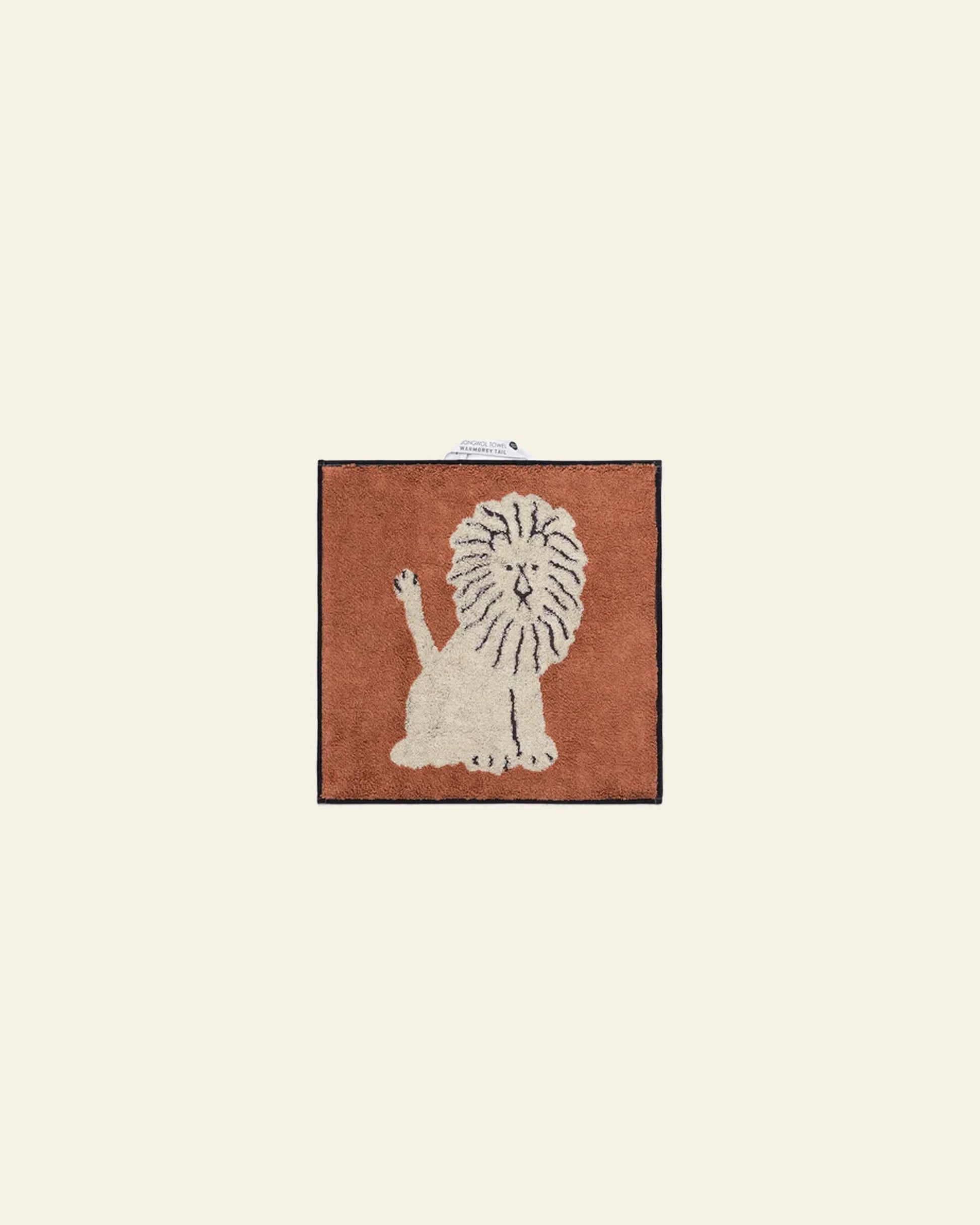 WARMGREY TAIL Lion Hand Towel Cream