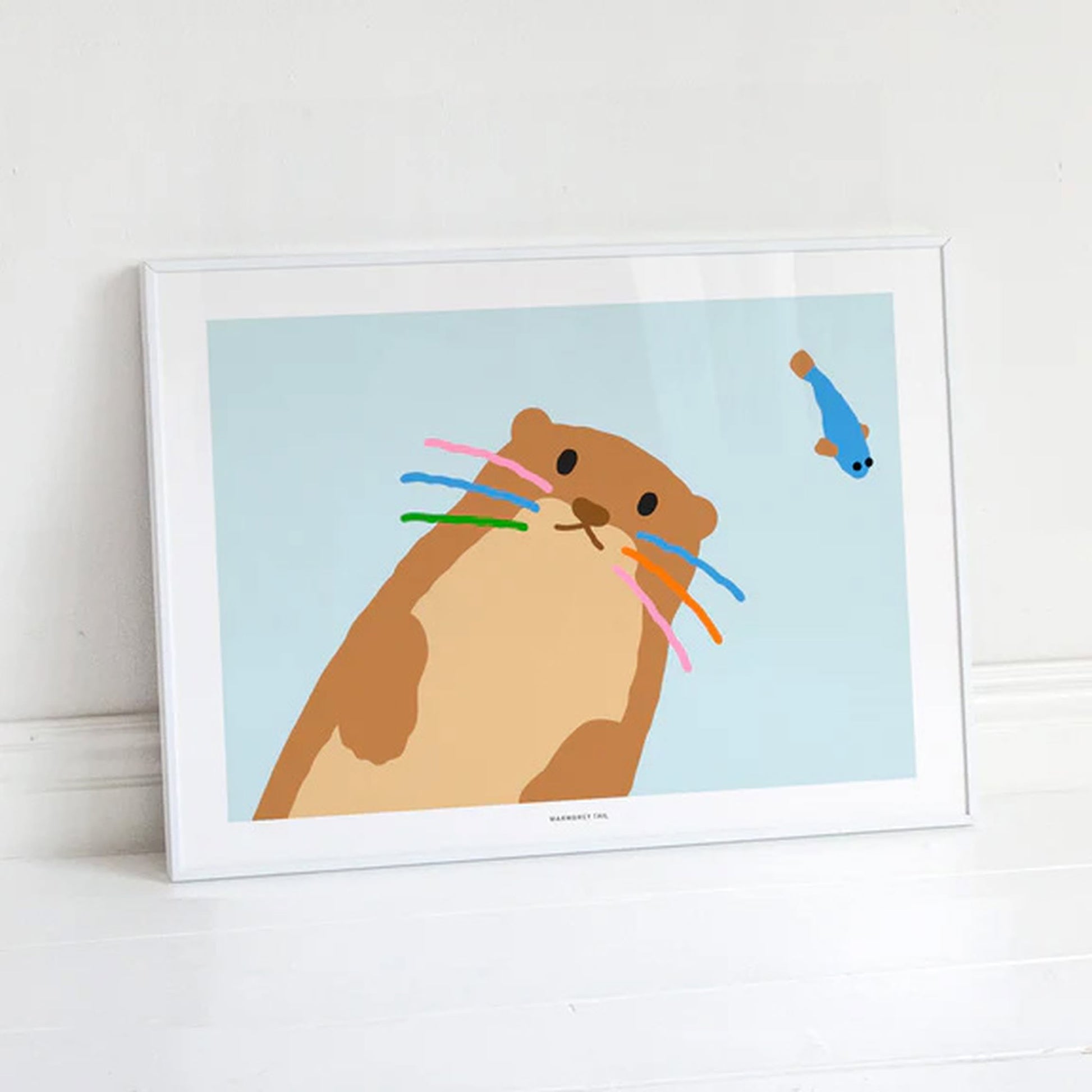 WARMGREY TAIL Otter Light Blue Poster (30x40)