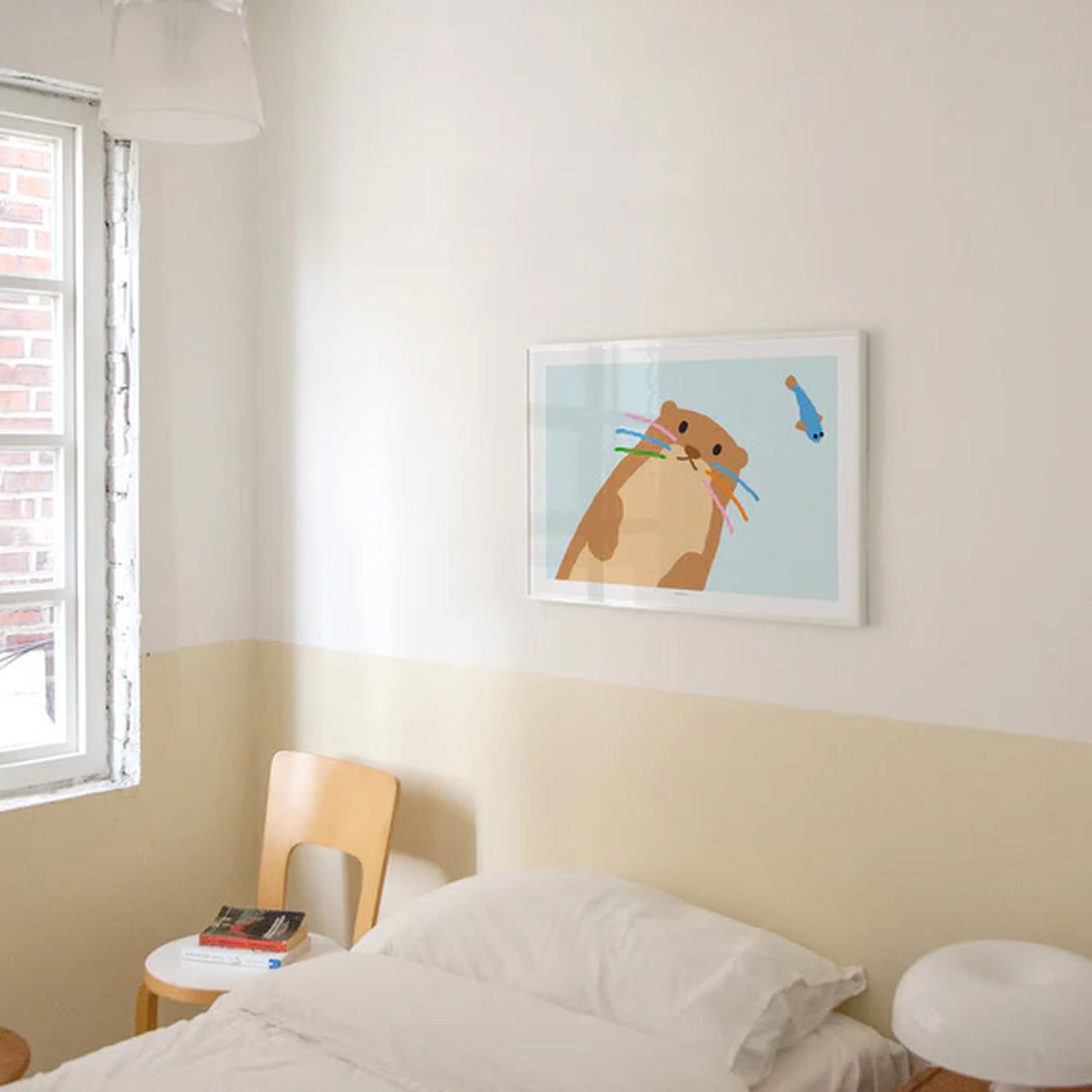 WARMGREY TAIL Otter Light Blue Poster (30x40)