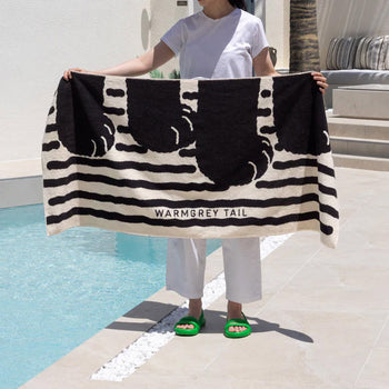WARMGREY TAIL Paw Big Towel
