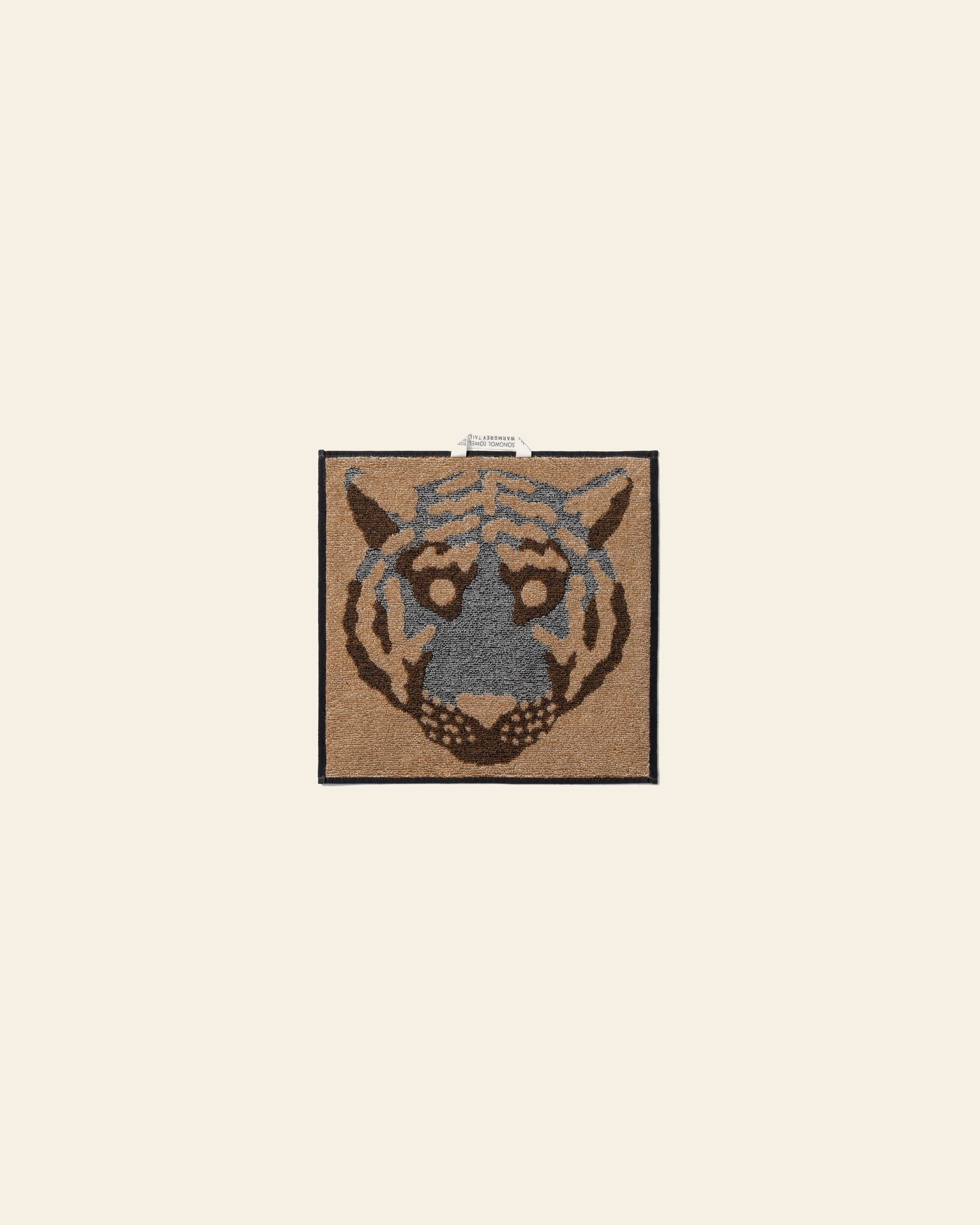 WARMGREY TAIL Tiger Hand Towel - Black