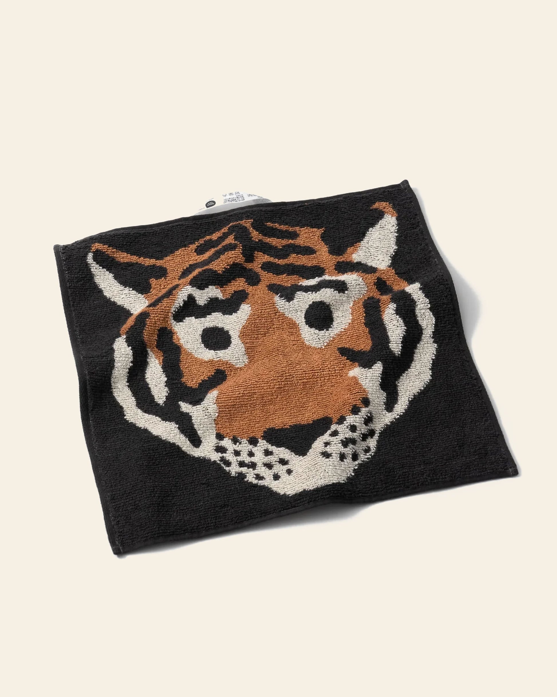 WARMGREY TAIL Tiger Hand Towel Black