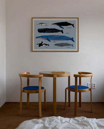 WARMGREY TAIL Whales Poster (30x40)
