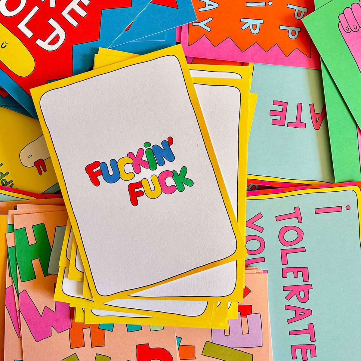 Wobbly Studio Fuckin' Fuck Greeting Card