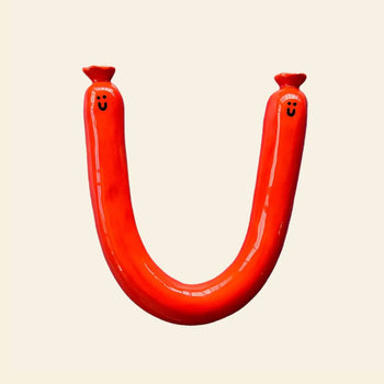 Wobbly Studio Happy Saucisse Wall Decor Orange 1